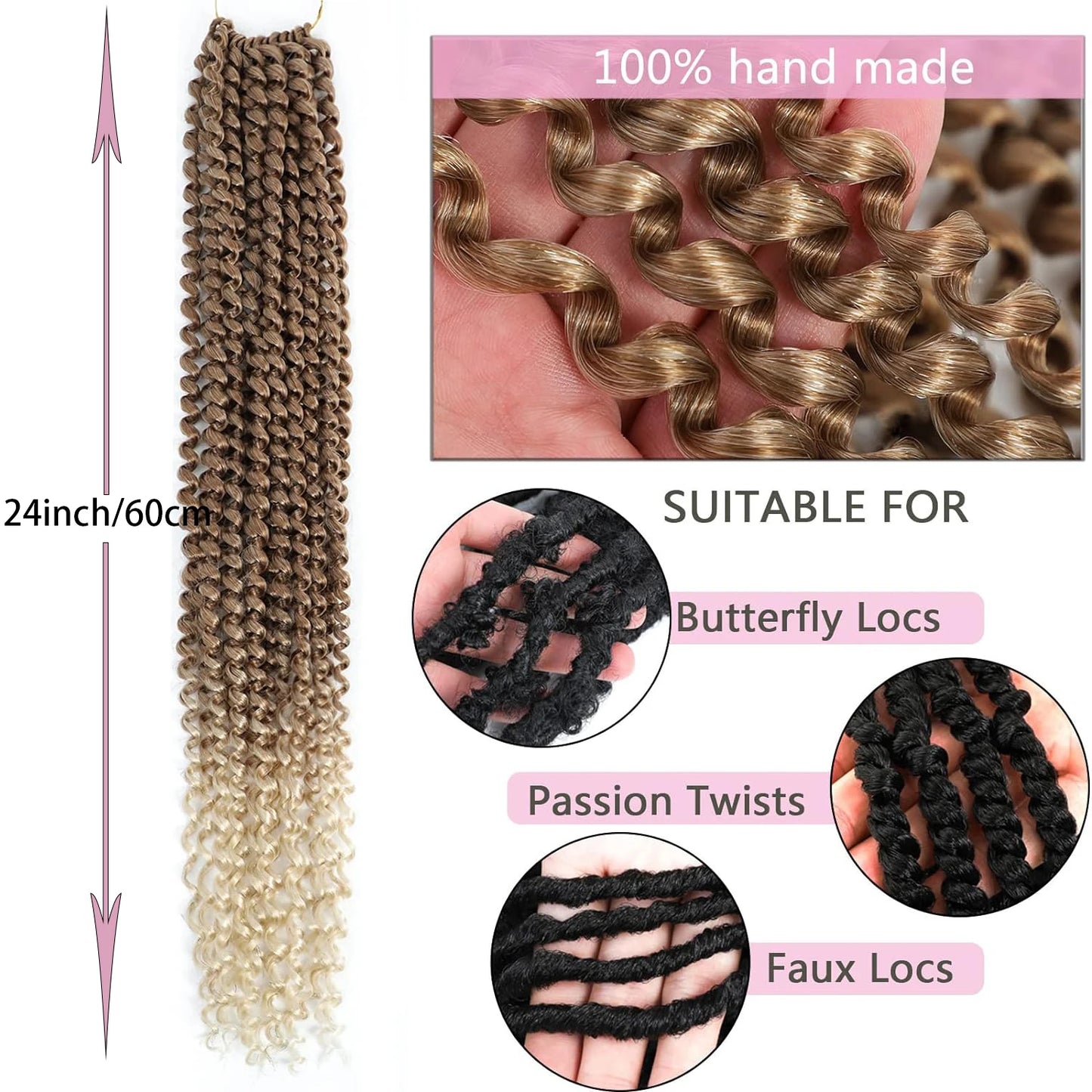 Extensiones de crochet Passion Twist - 60cm