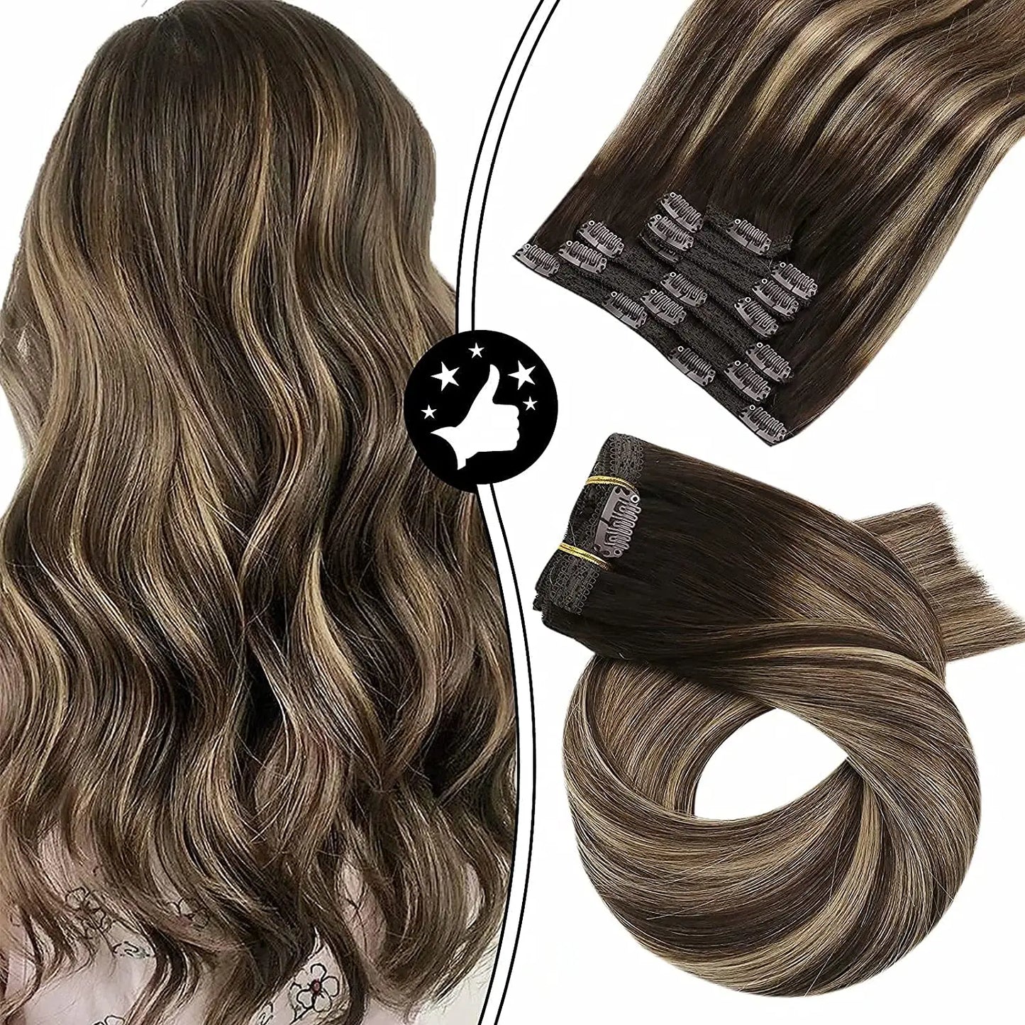 Extensiones de Clip en Pelo Natural Liso Remy – Set 5 & 7 Piezas