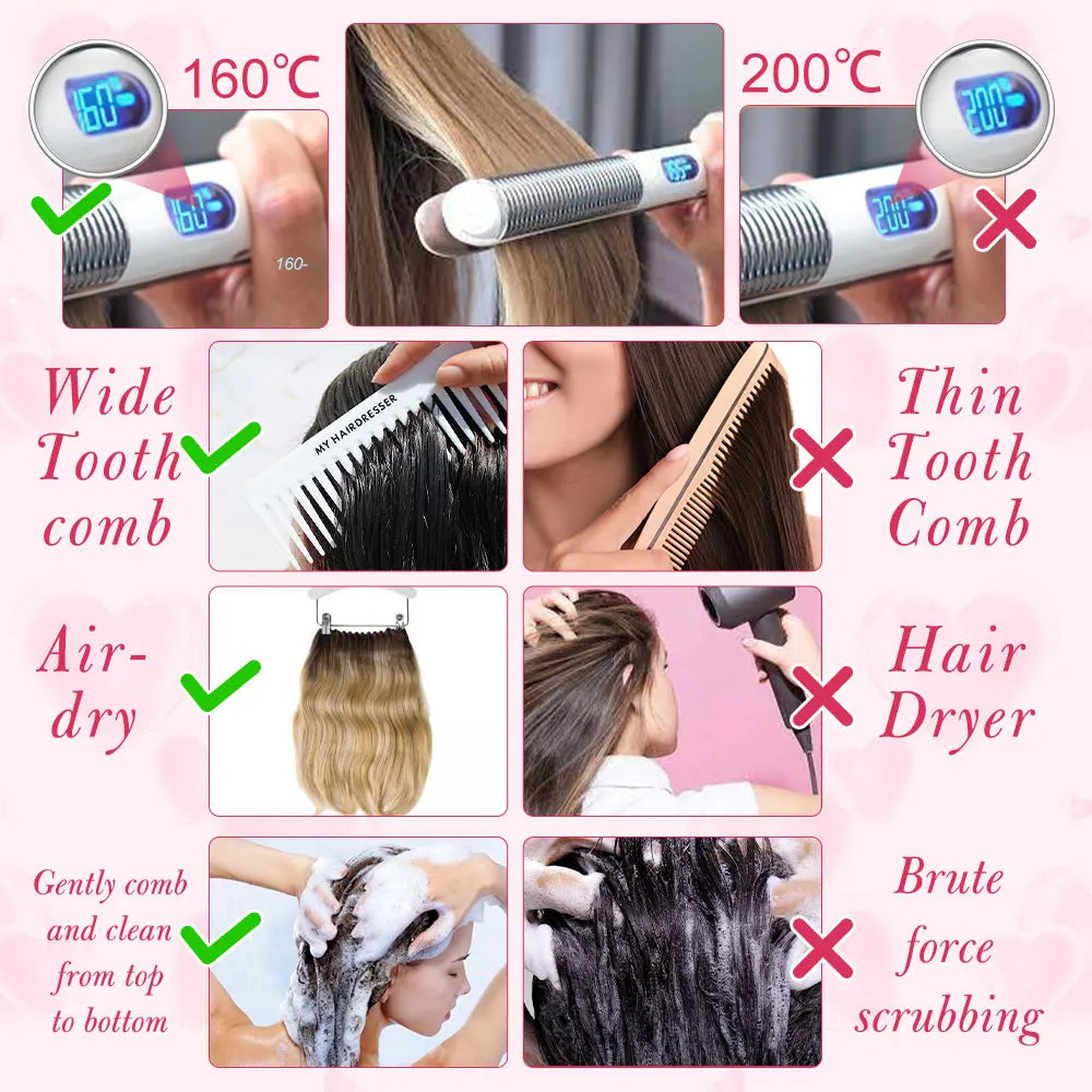 Extensiones de Clip en Pelo Natural Liso Remy – Set 5 & 7 Piezas